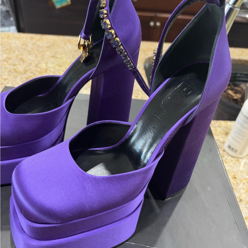 Versace Purple Platform Shoes - Picture 2 of 4